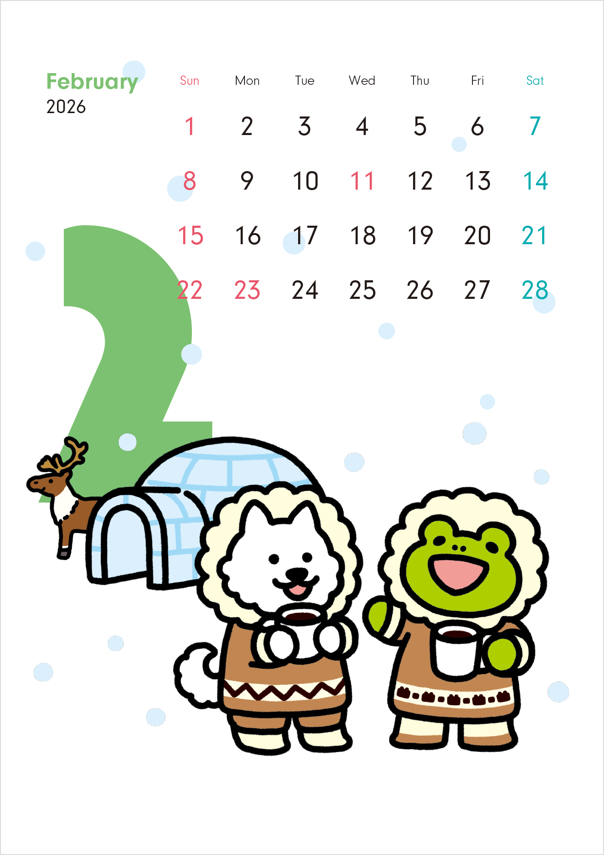 る〜くんカレンダー2026