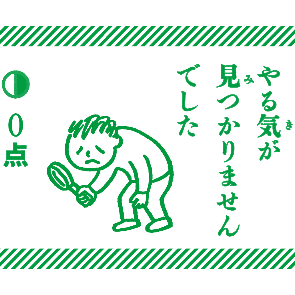 やる気が見つかりませんでした