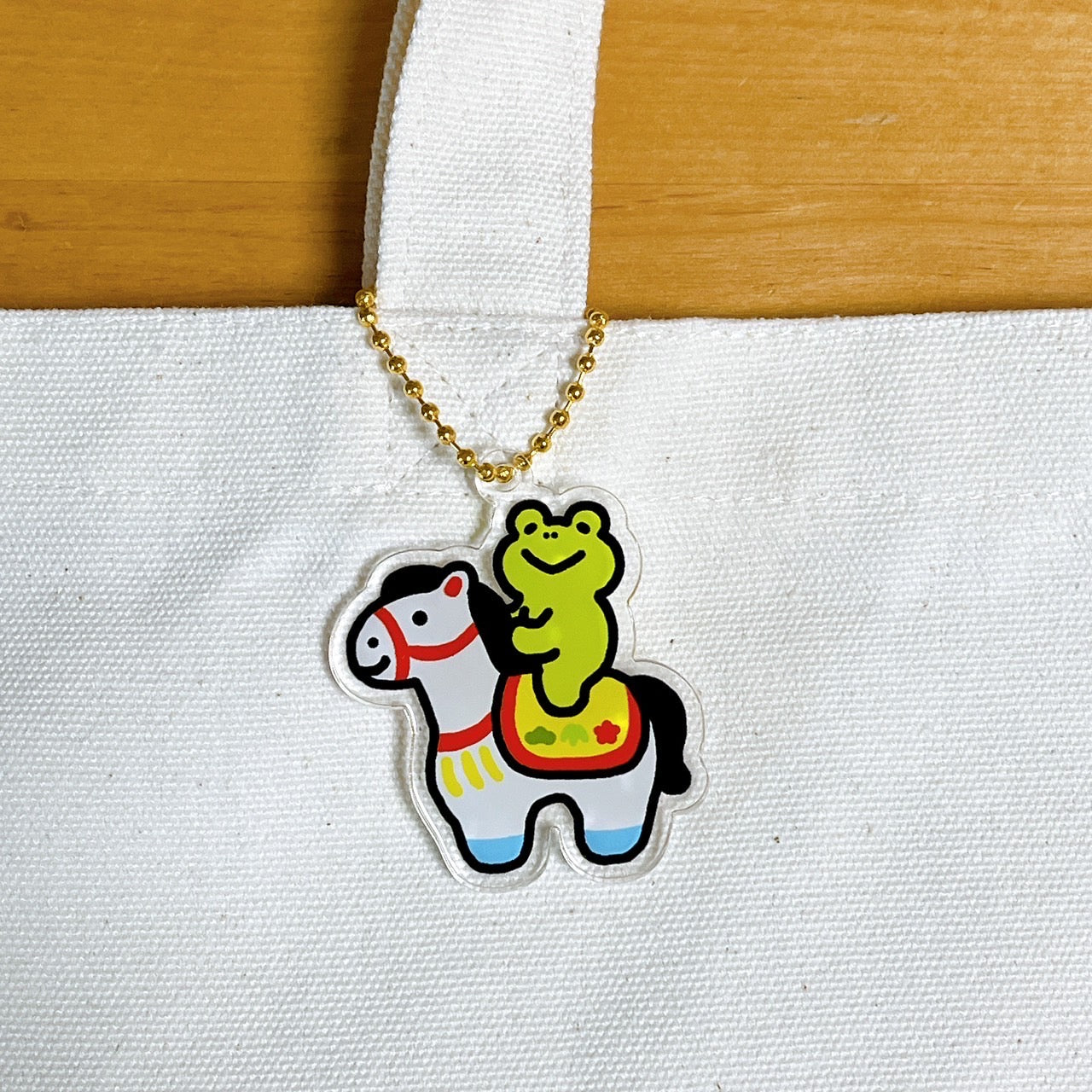 午年る〜くんアクリルキーホルダー【張子のお馬さん】